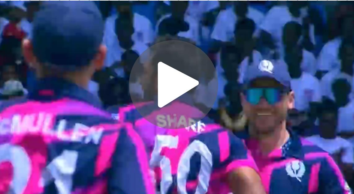 [Watch] Sharif Mimics Cristiano Ronaldo After Trapping Oman Captain Aqib Ilyas In T20 WC